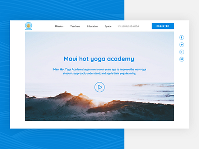 Maui hot yoga acedemy academy landing page maui web web design yoga