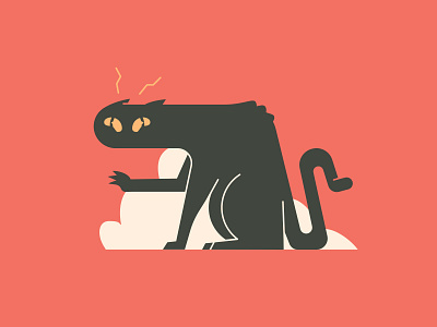 Black Cat Portent bad luck black cat cat creature design halloween icon illustration vector