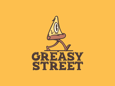Greasy Street branding character design design food greasy illustration logo mascot pizza vector