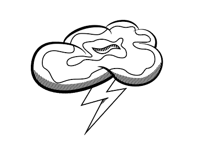 Let it rain. apparel logo donuts illustrator rain cloud