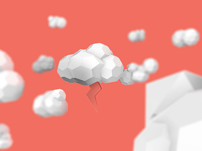 Rainy Days 3d aftereffects c4d cinema4d clouds cloudy lightning render storm stormy weather white