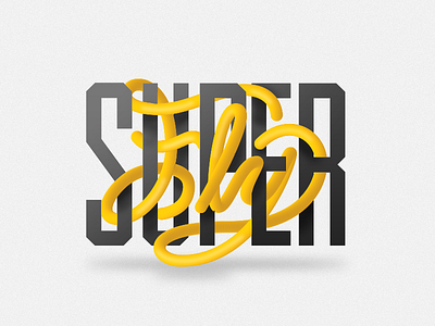 SuperFly 3d black depth design gold handlettering lettering photoshop superfly type typedesign typography