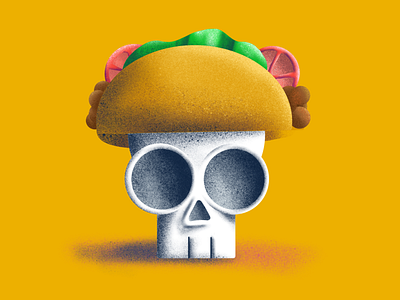 Death Over Tacos death depth design food foodporn illustration photoshop procreate skull tacos tacotuesday tuesday
