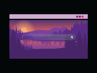 Browser tab design illustration illustrator nature purple scenery