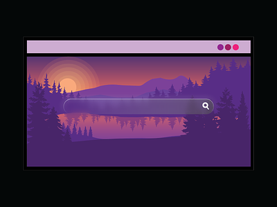 Browser tab design illustration illustrator nature purple scenery