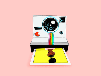 Say 🧀 color illustration photo polaroid procreate rainbow