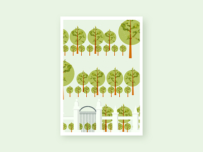 Trinity Bellwoods color color green green illustration illustration minimal minimal nature nature park park trees trees trinity bellwoods trinity bellwoods