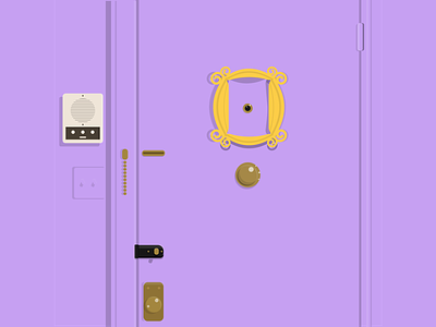 Friends apartment central friends illustration perk purpledoor sitcom
