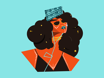 Afrobeats Girl abstract african afrobeats color design fashion illustration minimal music pattern woman