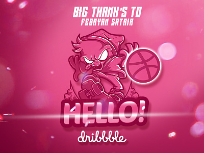 Hello Dribbble! debut esports first hellodribbble logo mascot shoot sports vector