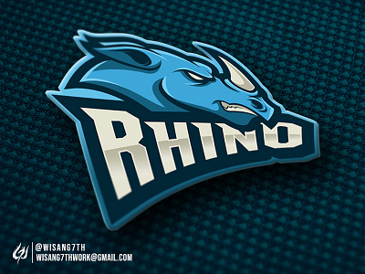 Mascot Logo Rhino branding debut design esport esports first flat gaming graphic icon illustration logo mascot shoot sport sports twitch vector