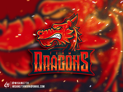 Mascot Logo Team Dragon branding design dragon esport esports gaming icon illustration logo mascot mascot logo sport sports twitch vector