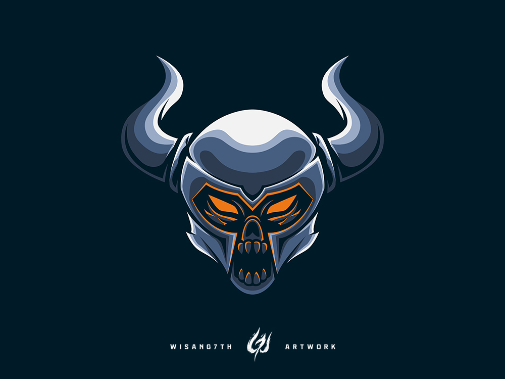 Mascot Logo Knight Skull Head by Dimas Haryo Saputro on ... - 1000 x 750 jpeg 101kB