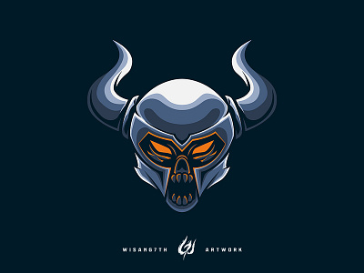 Mascot Logo Knight Skull Head