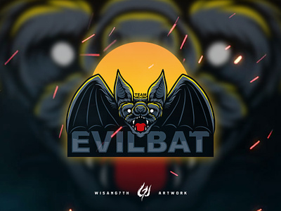 Mascot Logo Team EvilBat bat branding design esport esports gaming graphic icon illustration logo mascot mascot logo sport sports twitch vector
