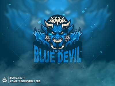 Blue Devil blue blue devil branding design devil esport esports gaming icon illustration logo mascot mascot logo sport sports team blue vector