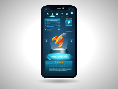 Template Mockup Phone app branding design game game design gaming icon illustration mockup rocket tamplate ui ui ux ui design uidesign uiux ux vector