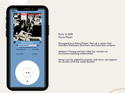 Daily UI 008 Music Player daily dailyui design figma ui ux