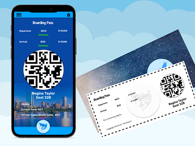 DailyUI 023  Boarding Pass