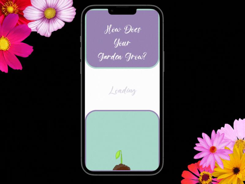 DailyUI 076 Loading... 076 daily dailyui design figma flowers garden graphic design loading ui ux