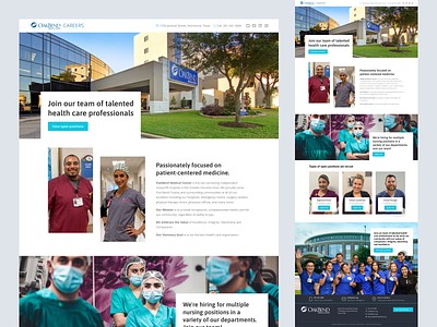 Web Design - Landing Page Medical Careers design graphic design hospital landing page medical ui ux web design