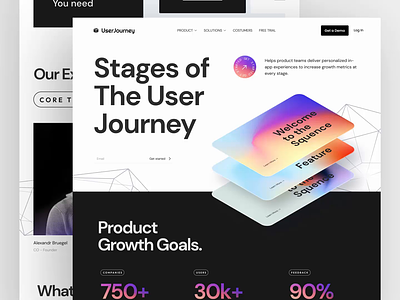 Product Growth Platform Landing Page Animated after effects animated animation branding card clean design growth landing page motion motion graphics product team ui uiux user ux website