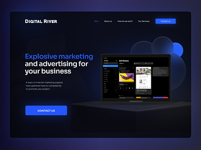 Digital River black blue graphic design marketing ui ux web webdesign