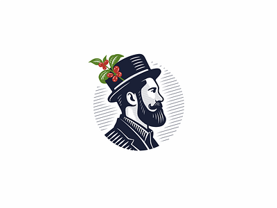 Mr. Coffeeman beard coffee hipster jkd jkdesign logo logotype man
