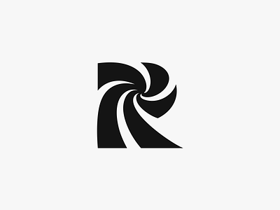 R Illusion Logo illusion jkd jkdesign krivenko letter letterr logo logotype mark monogram r spiral ui логотип
