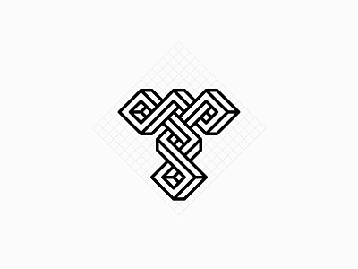 Letter T Logo alphabet jkd jkdesign knot krivenko letter logo logotype monogram t weave логотип