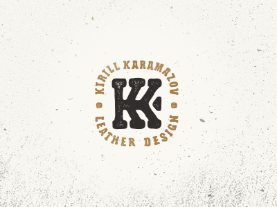 Kirill Karamazov jkd jkdesign kk leather letter logo monogram кожа логотип монограмма