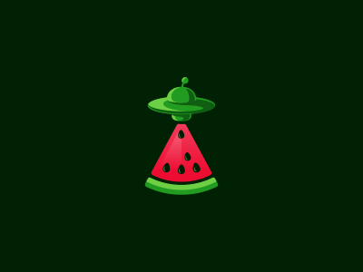UFruit fruit jkd jkdesign juice logo ufo watermelon арбуз логотип нло сок фрукт