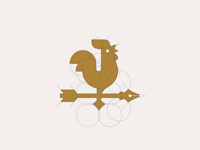 Sunrise bird chicken hen jkd jkdesign logo pen rooster weathercock writer логотип