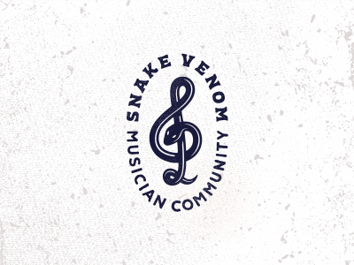Snake venom jkd jkdesign logo logotype music snake tattoo trebleclef змея логотип музыка