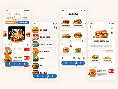 BurgerKing redesign app design burger burgerking food redesign