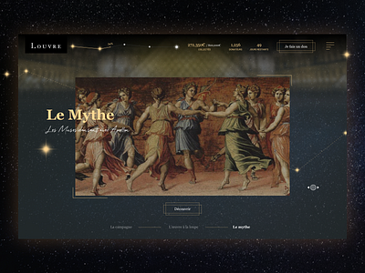 Tous Mécènes concept art museum redesign statue webdesign