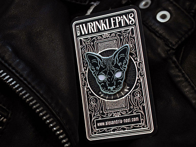 Mister Wrinklepins, Creep cats design enamel pin hairless illustration lapel pin packaging pin sphynx