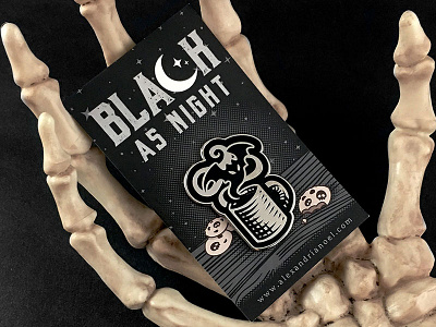 Black as Night Enamel Pin