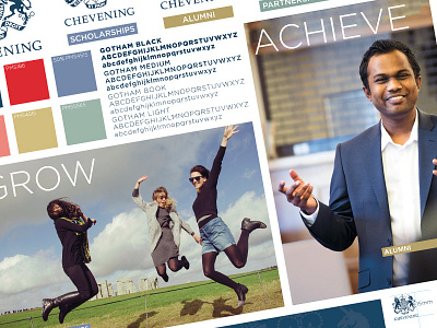 Chevening branding and identity branding education identity print