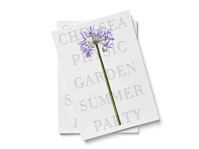 Chelsea Physic Garden botanical garden chelsea debossing foil blocking graphic design invitation london