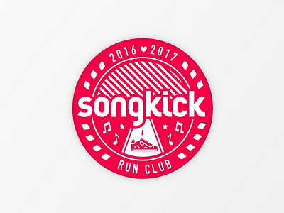 Songkick Run Club Logo badge logo music run running songkick sports