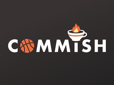 Coffee with the Commish adirondack adk basketball coffee commish commissioner fantasy basketball fantasy sports logo sports