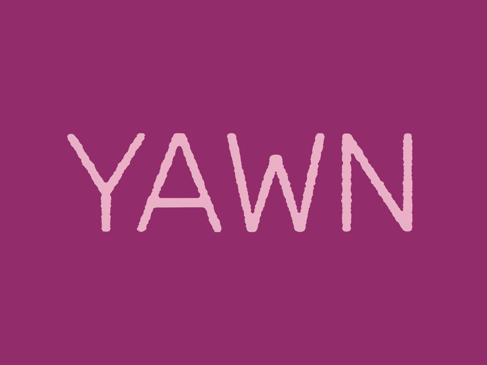 Yawn branding design flat graphic illustration lettering logo motion motion design motiongraphics sleep sleeping type typography vector
