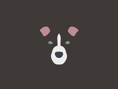 Pit Bull art design dog flat icon illustration minimal negative space