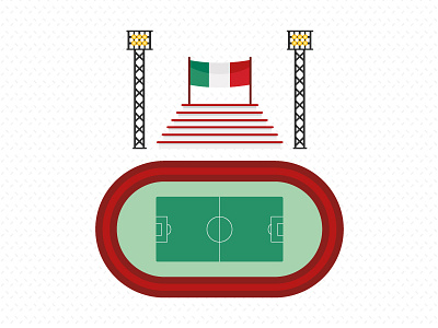 Stadium building city design flat icon ui ux vector