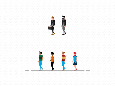 People walking building character city design flat icon people person ui ux vector walk