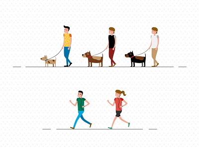 People walking building character city design flat icon people person ui ux vector walk