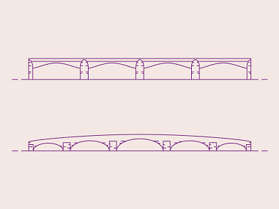 Bridges in Florence building city design flat house icon italy line stroke ui ux vector