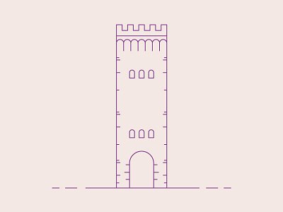 Porta San Nicolò, Florence building city design flat house icon italy line stroke ui ux vector