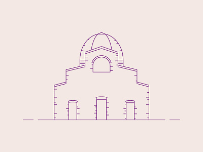 San Lorenzo Church, Florence building city design flat house icon italy line stroke ui ux vector